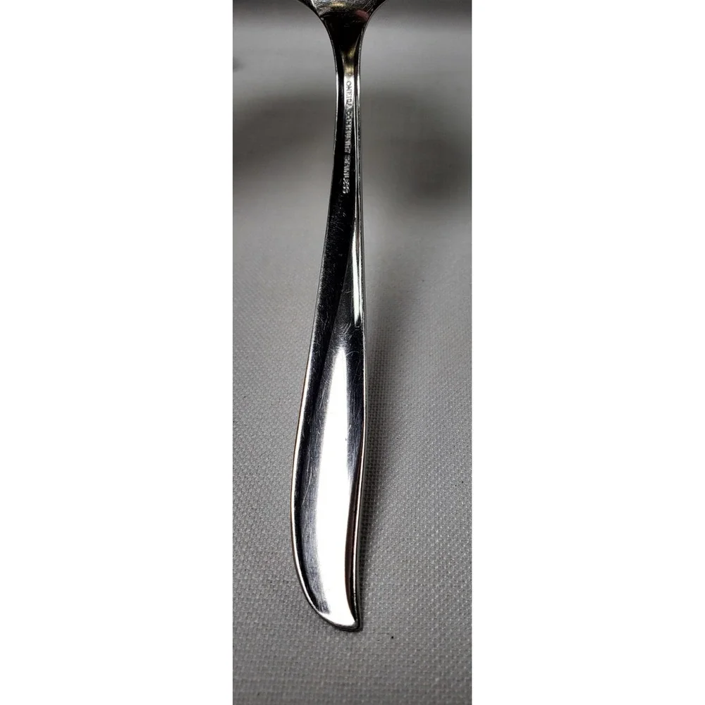 Oneida Community Deluxe Stainless Starburst Atomic MCM Serving Spoon‎ Vintage